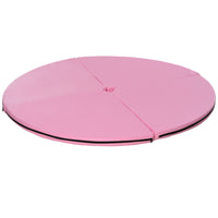 Soozier Pole Dance Mat, 2"T X 5'W Folding Pole Dance Mat For Home, Lightweight And Foldable, Pink Pink Pvc