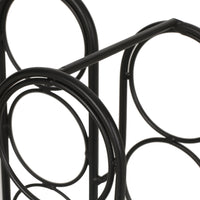 Wine Rack Black Metal