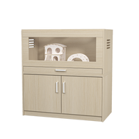 Hamster Cage,Rat Cage Wood With Independent Storage Cabinet,House For Chinchilla With Guinea Pig Hutch And Bridge,Easy View Acrylic Panels,Living Habitat X Large 31.50" L X 15.75" W X 32.28" H Teak Wood