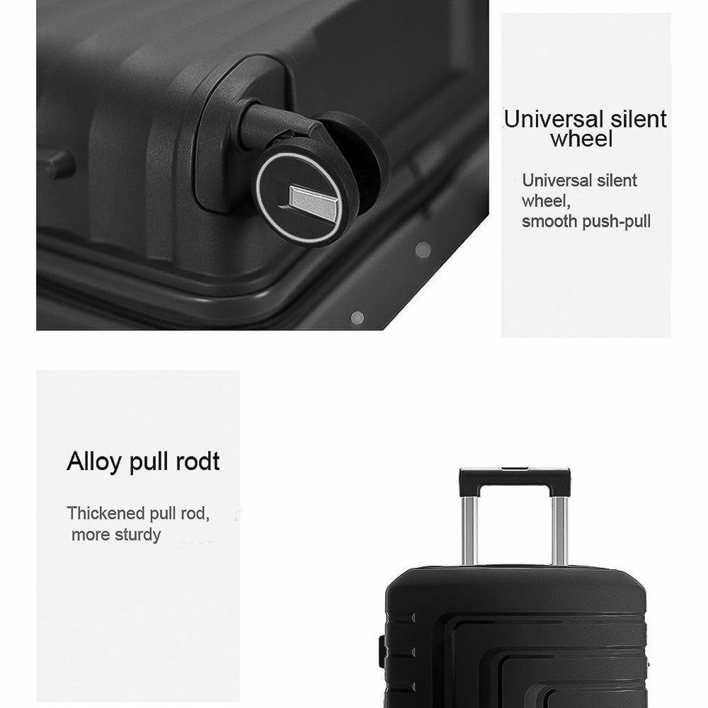 Hardshell Suitcase Spinner Wheels Pp Luggage Sets Lightweight Durable Suitcase With Tsa Lock,3 Piece Set 21 25 29 2305Black Black Abs