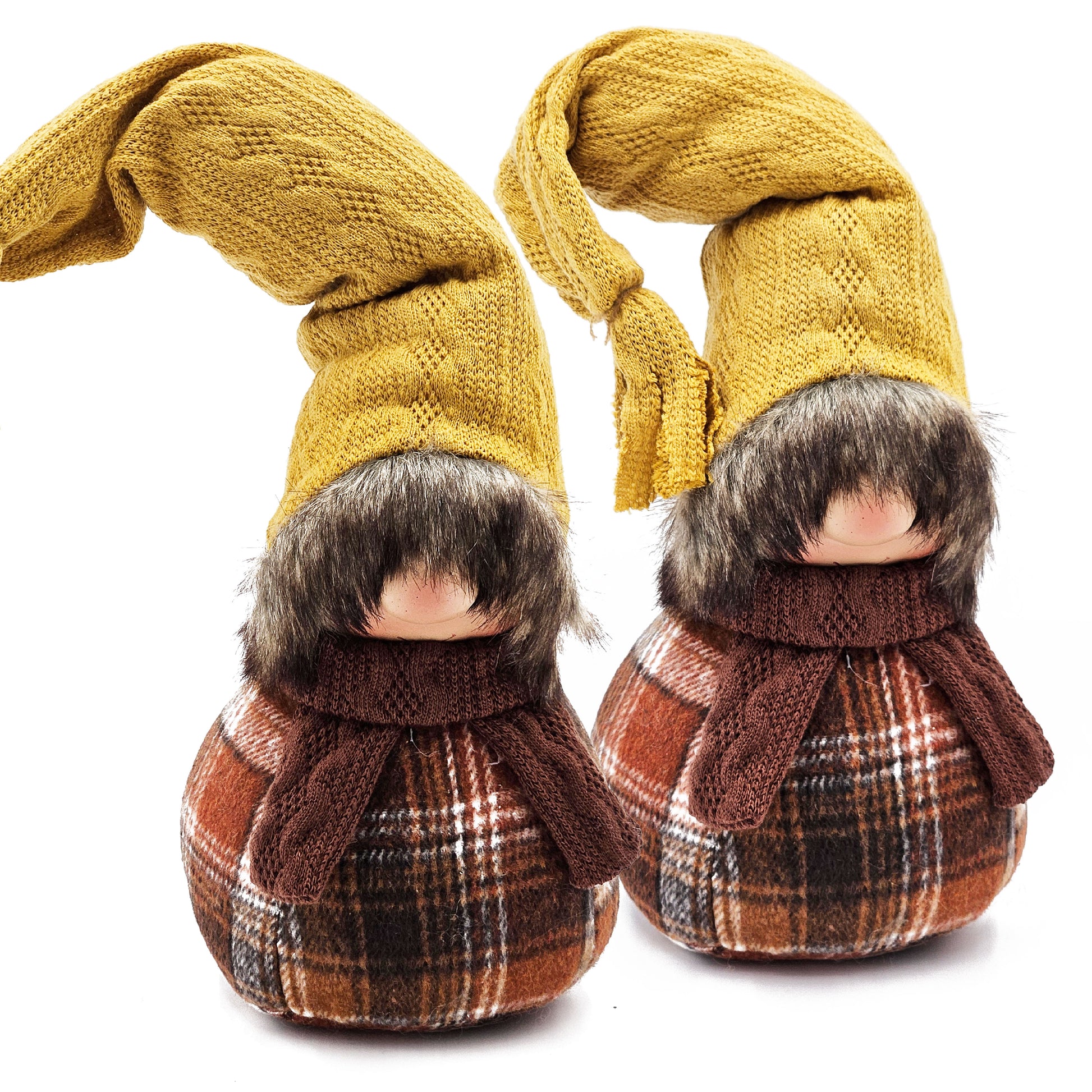 2Pcs Gnomes Decorations, Fall Decorations For Fall Thanksgiving Table Decorations Brown Yellow Polyester Blend