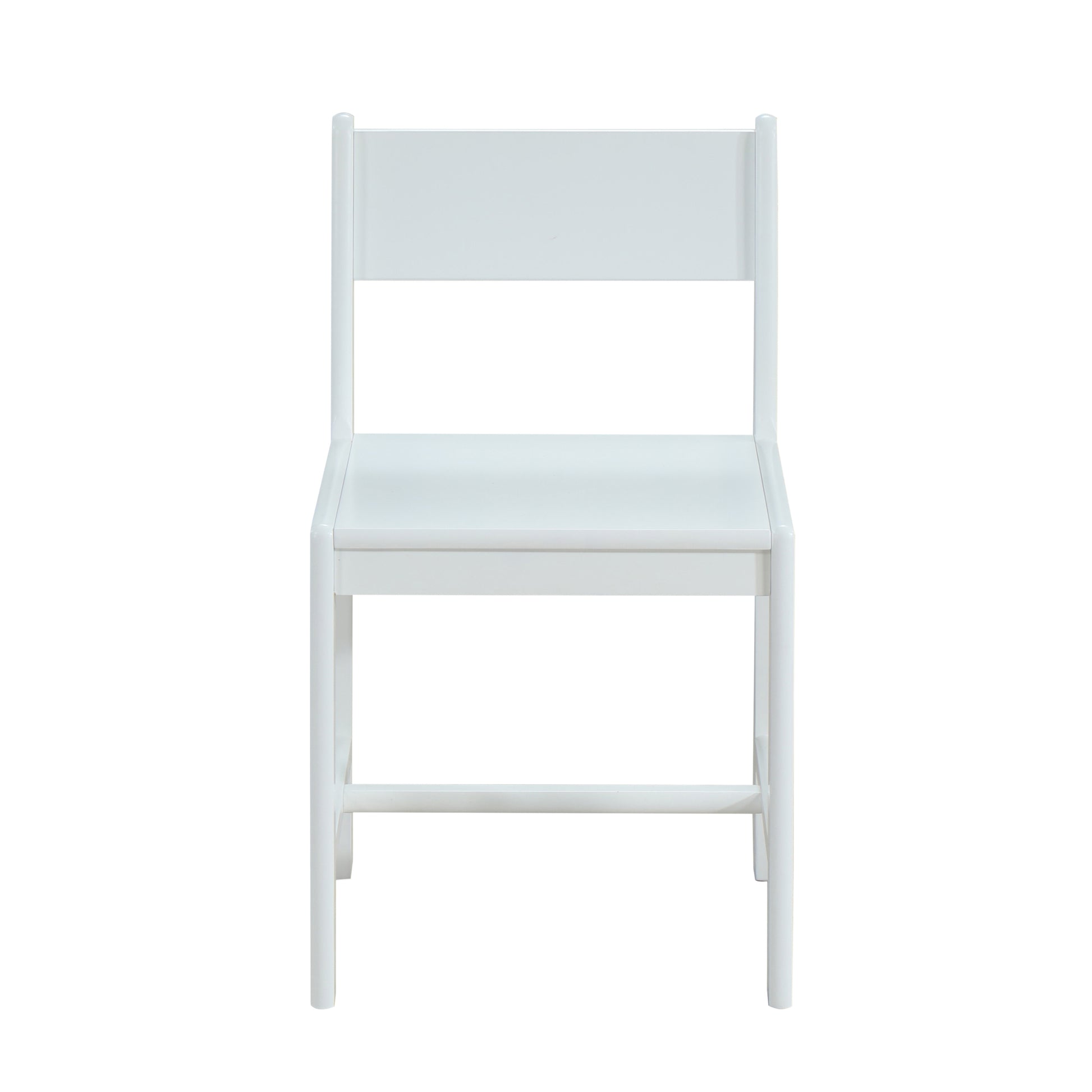 White Open Back Kids Chair White Bedroom Wood Metal