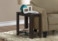 Accent Table, Side, End, Nightstand, Lamp, Living Room, Bedroom, Brown Laminate, Transitional Espresso Particle Board