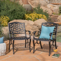 Phoenix Arm Chair Set Of 2 Copper Aluminium