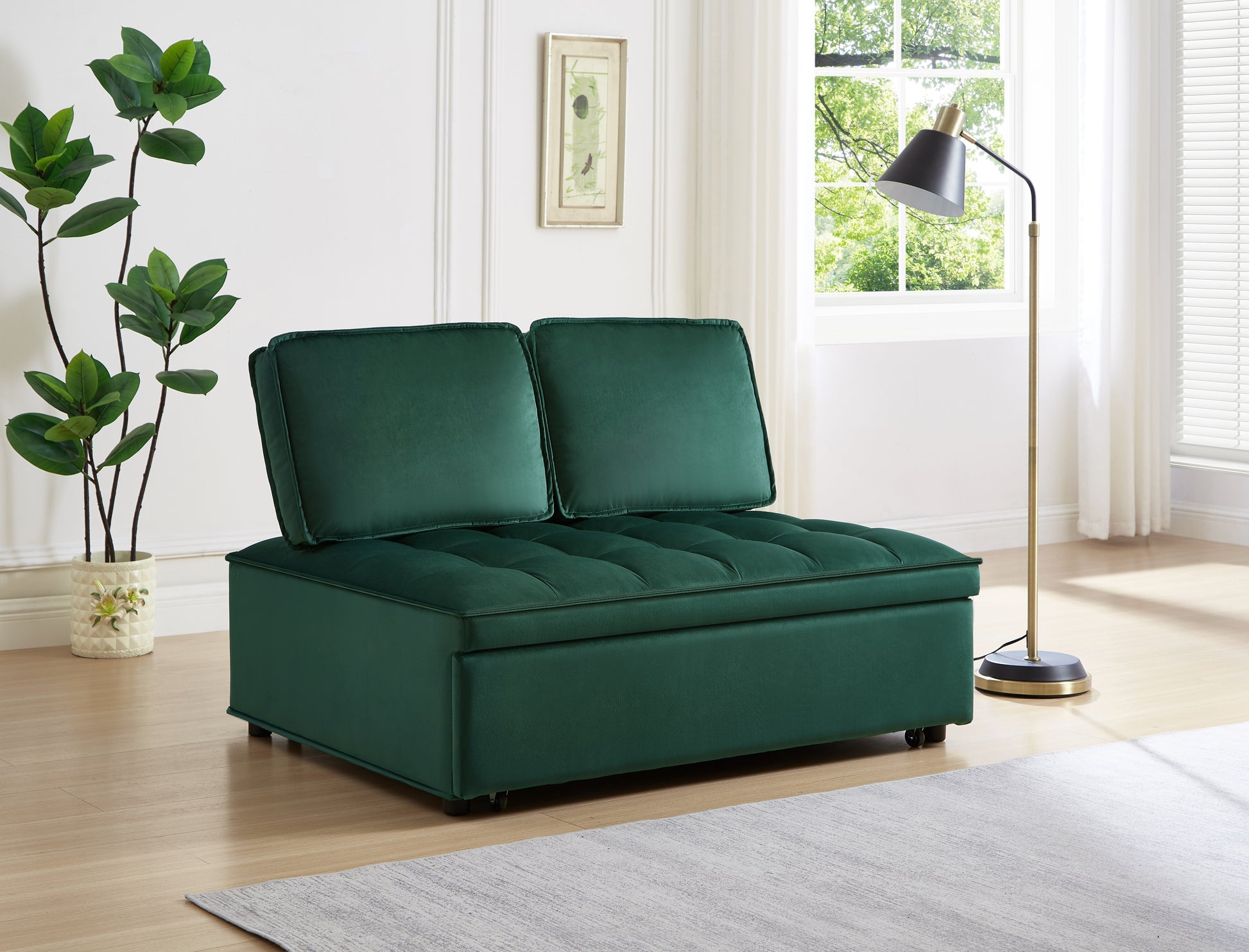 Green Velvet Loveseat Sofa Bed Green Velvet Foam Velvet 2 Seat