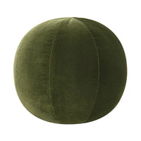 Luna 12" Round Sphere Accent Ball Throw Pillow, Olive Green Performance Velvet Olive Green Polypropylene Velvet