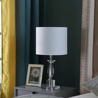 23.25" In Emmil Cut Crystal Modern Table Lamp Multi Crystal
