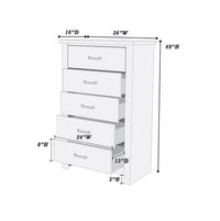 Natural Finish Striking Wooden 1Pc Chest Of Drawers Storage Bedroom Furniture Rustic Gray Oak Brown Finish Natural Bedroom Contemporary,Modern,Transitional Particle Board Mdf