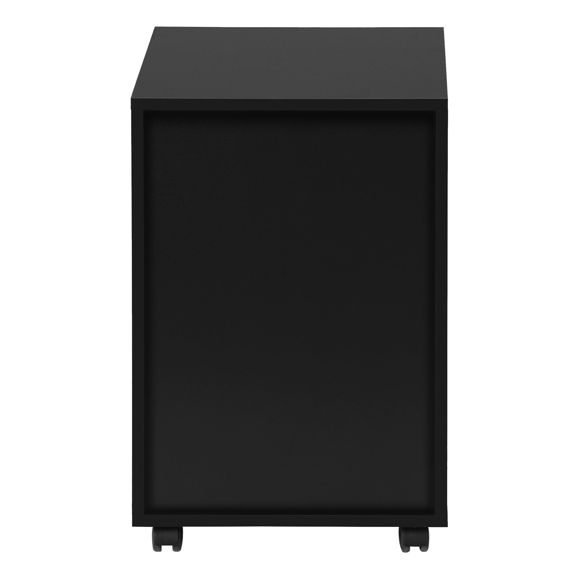 File Cabinet, Rolling Mobile, Storage Drawers, Printer Stand, Office, Work, Black Laminate, Contemporary, Modern Black Particle Board