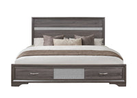 Ryder Sparkle Grey Full Bed Gray Solid Wood Mdf