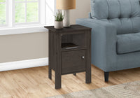 Accent Table, Side, End, Nightstand, Lamp, Storage, Living Room, Bedroom, Brown Laminate, Transitional Oak Particle Board