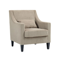 Coolmore Modern Accent Chair,Upholstered Armchair With Scooped Arms For Bedroom,Apartment,Studio,Office,Waiting Room Camel Corduroy Camel Primary Living Space Foam Corduroy