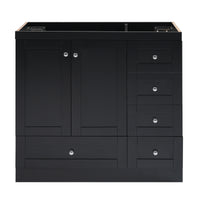 Cabinet Only 36" Black Bathroom Vanity Sink Not Included Black Bathroom Mdf