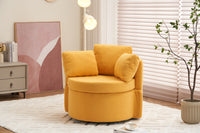 029 Teddy Fabric Swivel And Storage Chair With Back Cushion For Living Room,Yellow Yellow Primary Living Space Modern Foam Teddy