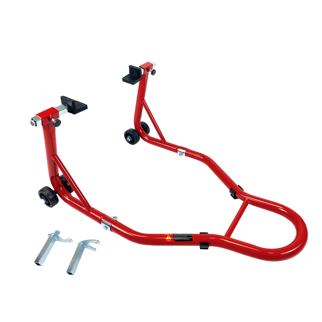 Motorcycle Stand 850Lb Sport Bike Rear Wheel Lift Swingarm Paddock Stands Red, U L Red Steel