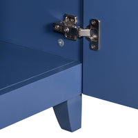 Cabinet Only 36" Blue Bathroom Vanity Sink Not Included Navy Blue Bathroom Solid Wood Mdf