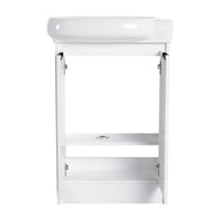 23" Freestanding Bathroom Vanity With Sink, Soft Close Doors Glossy White Bathroom Modern Plywood