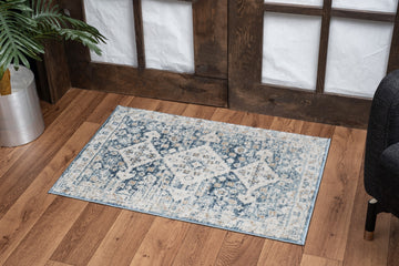 Noble Gc Gen7003 Blue 2 Ft. X 3 Ft. Area Rug Navy Polyester