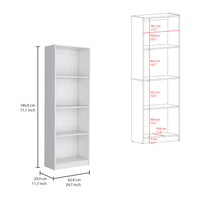 2 Piece Bookcase Living Room Set, Storage Cabinet, 49" Wide And 9 Shelves White Freestanding 5 Or More Shelves Matte White Office Shelves Included Particle Board