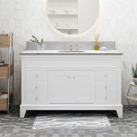 49'' Cararra White Marble Vanity Top&Ceramic Sink White Marble Marble