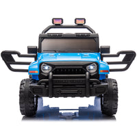 12V Kids Ride On Electric Car W Parents Control,Dual Drive, Four Wheel Suspension,With Music,Bluetooth,Mp3,Usb,With Headlights, Steering Wheel Quick Release,Slow Start For Kids Aged 3 8. Blue 50 99 Lbs Polypropylene