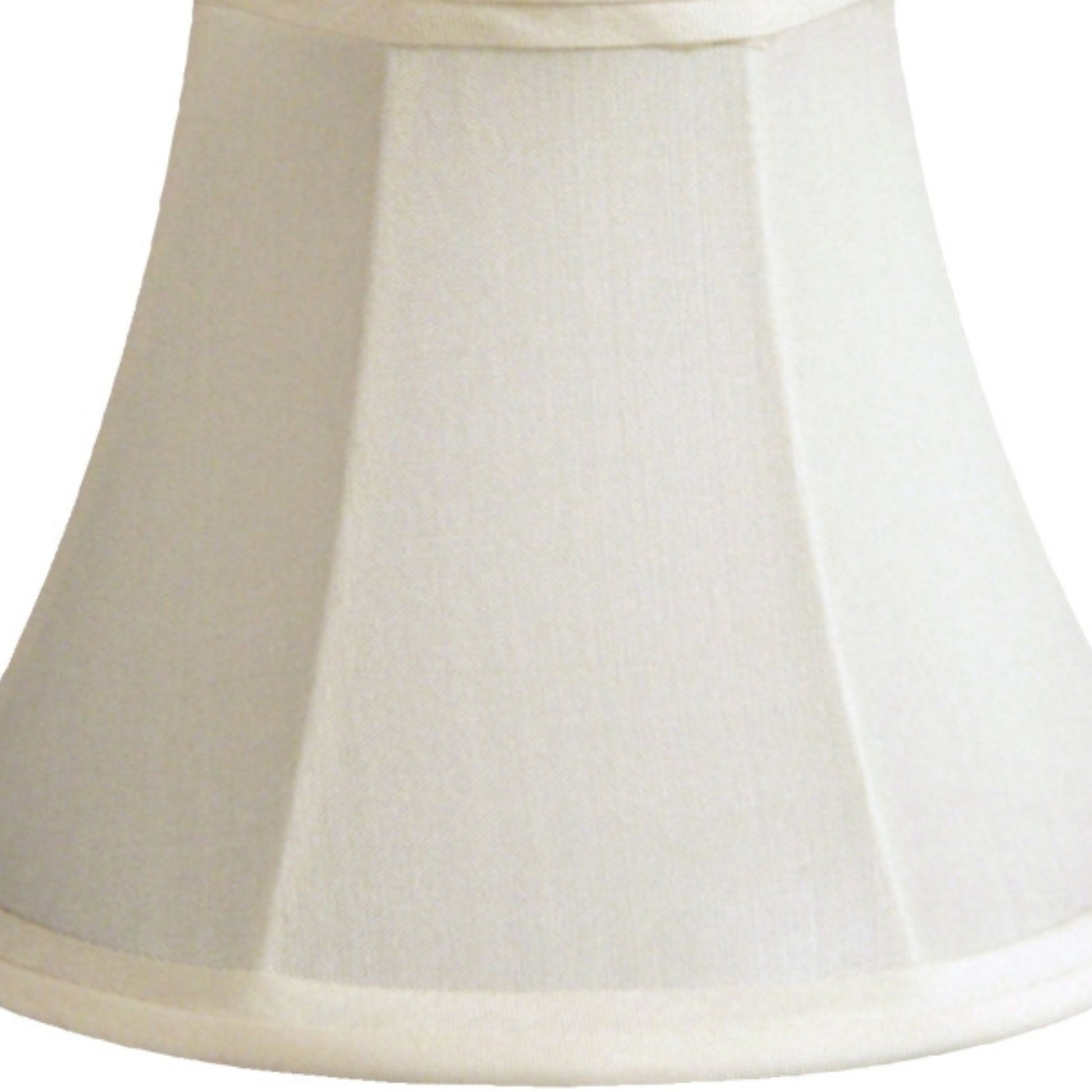 Pure Silk Pongee Chandelier Lampshade With Flame Clip Set Of 6 , Egg Color Natural Fabric Lampshade For Table Lamps, 3" Top X 6" Bottom X 4.25" Height White Pongee Silk