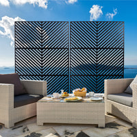 Outdoor & Indoor Privacy Screen Metal Privacy Screen 76" H 48" W, Freestanding Decorative Privacy Screen For Deck Balcony Patio, Privacy Fence Panels For Outside Lawn Garden Ps113 Black Black Steel