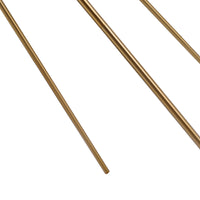 Homcom 59.75" Standing Floor Lamp Fabric Lampshade Steel Tripod, Gold Gold Steel