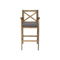 Perla Barstool Grey Acacia Wood