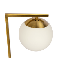 Velvet Globe Table Lamp White Opal Glass With Dimmer Switch Inline Gold,White Table&Floor Lamps Brass,Glass