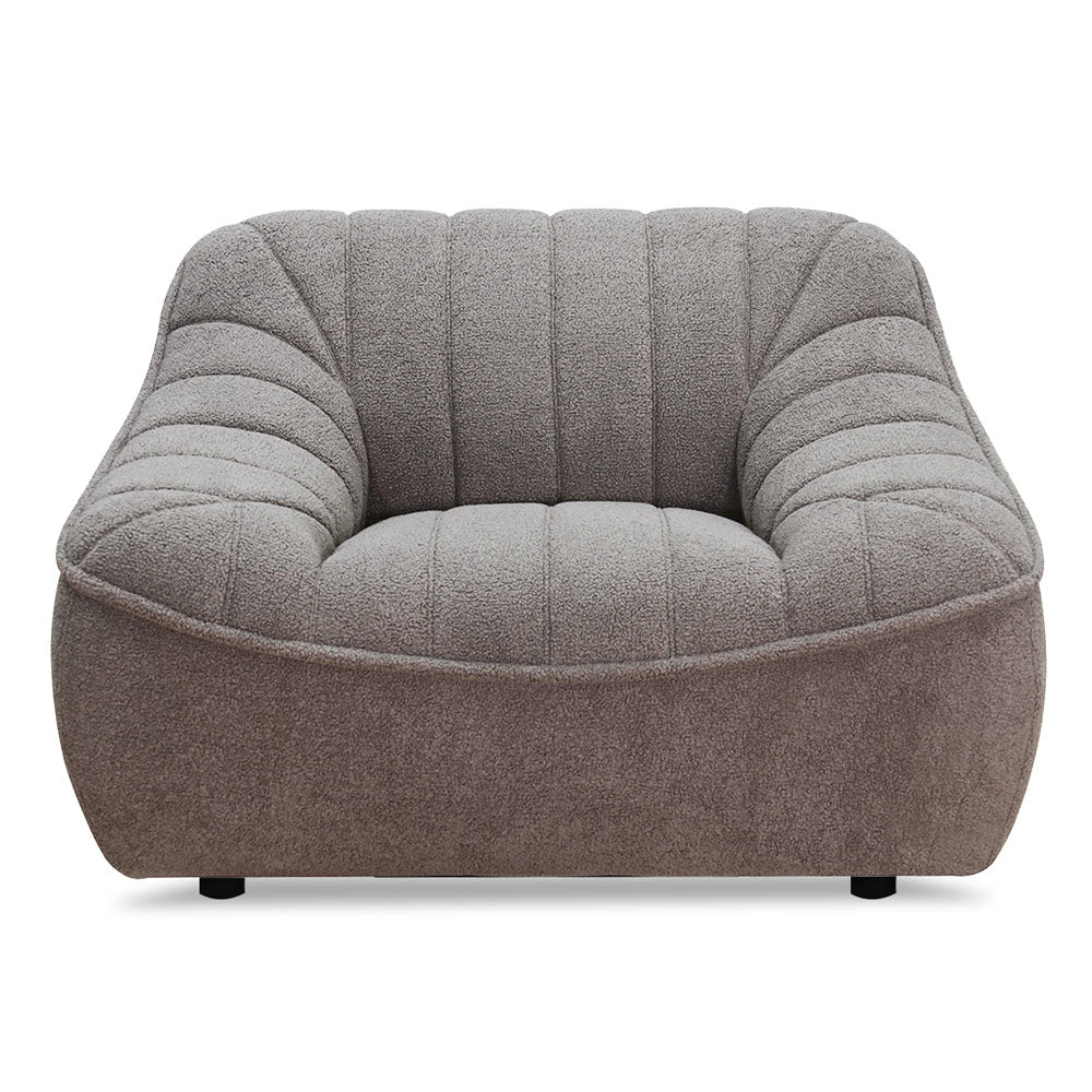 Pearl Fabric Chair Taupe Memory Foam Fabric