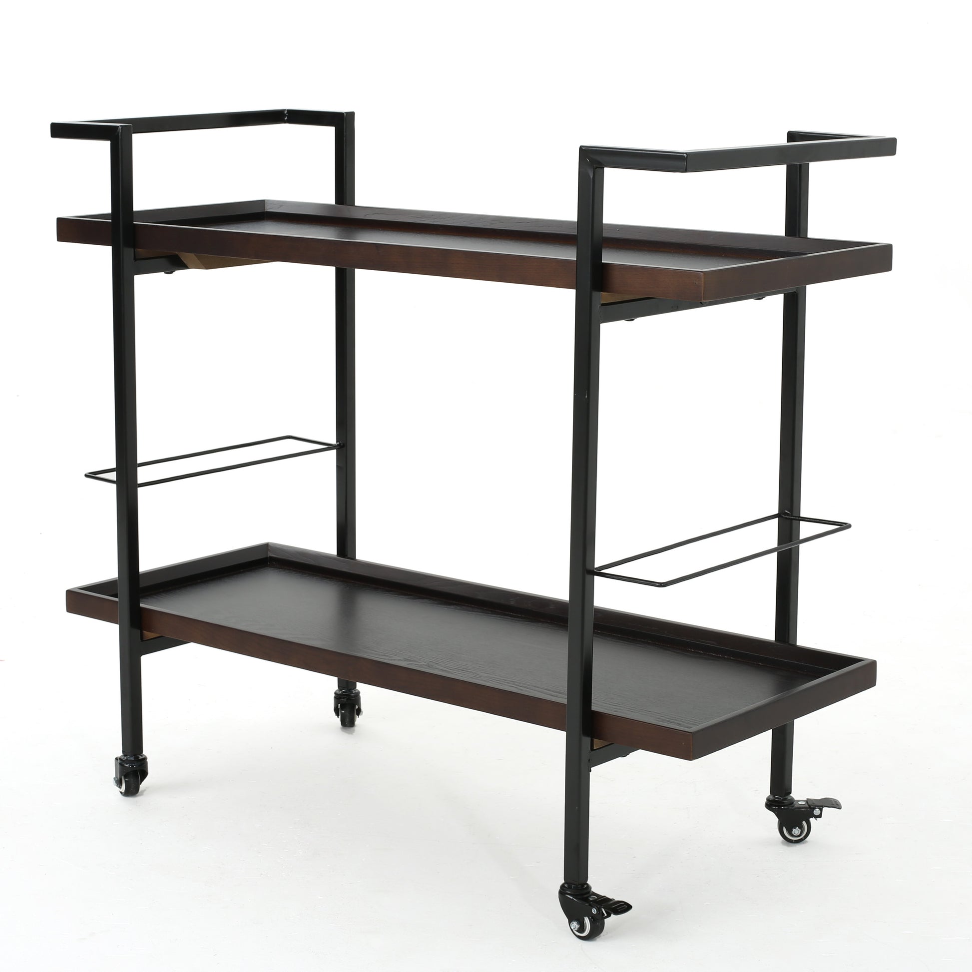 Bar Cart Walnut Brown Wood