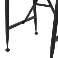 Ocala Inductrial Wood Metal End Table Black Acacia Wood