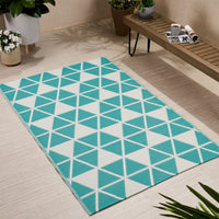Herringbone 4" X 6" Pp Rug White Polypropylene