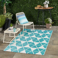 Herringbone 4" X 6" Pp Rug White Polypropylene