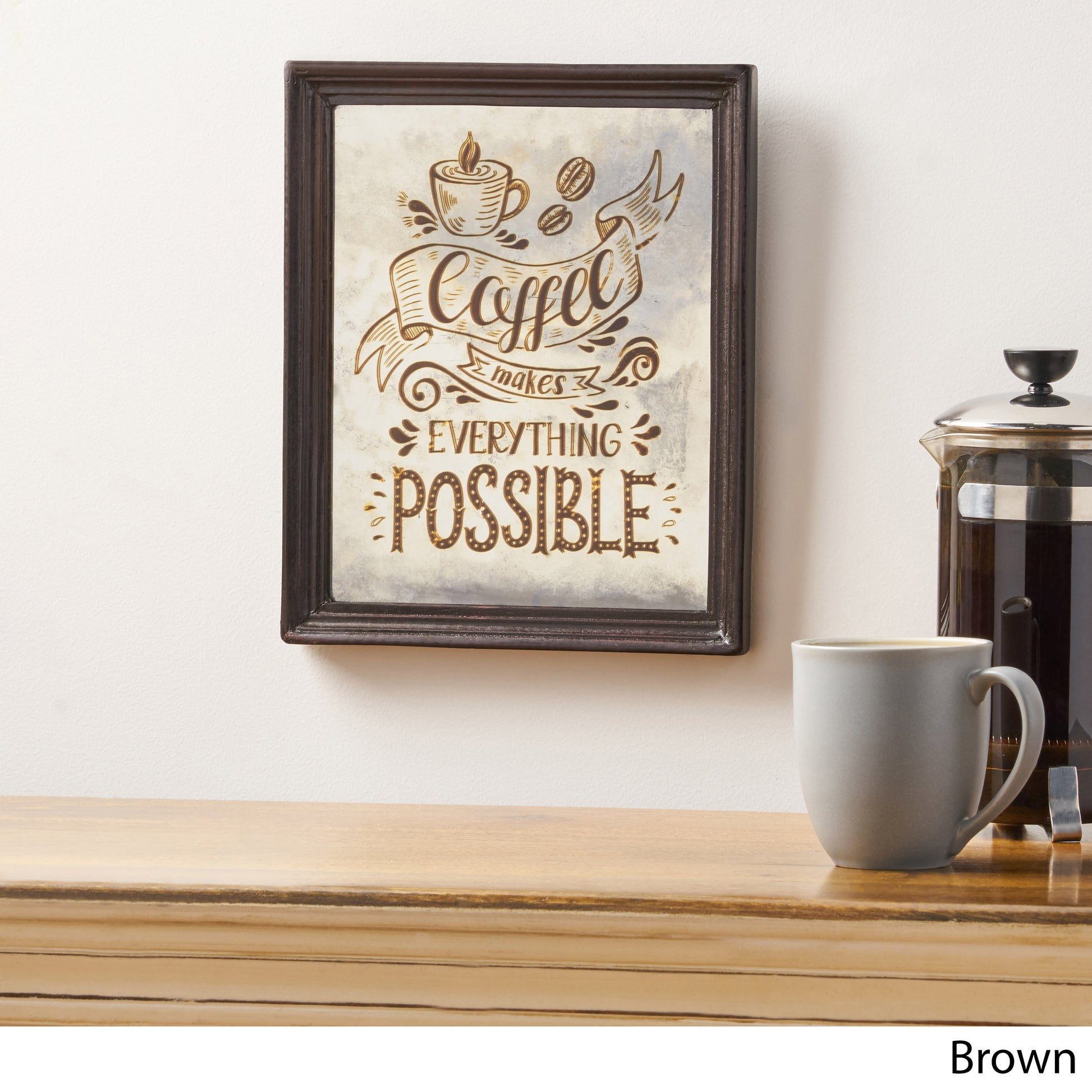 Coffee Transfer Wall D Cor Posisible Wood Wood