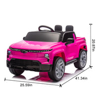 24V Kids Ride On Car W Parents Control,Licensed Chevrolet Silverado,Four Wheel Suspension,Led Lights,Bluetooth,Music,Usb,Mp3,Power Display,Speeds 2.49 3.73Mph For Kids Aged 2 5. Pink 50 99 Lbs