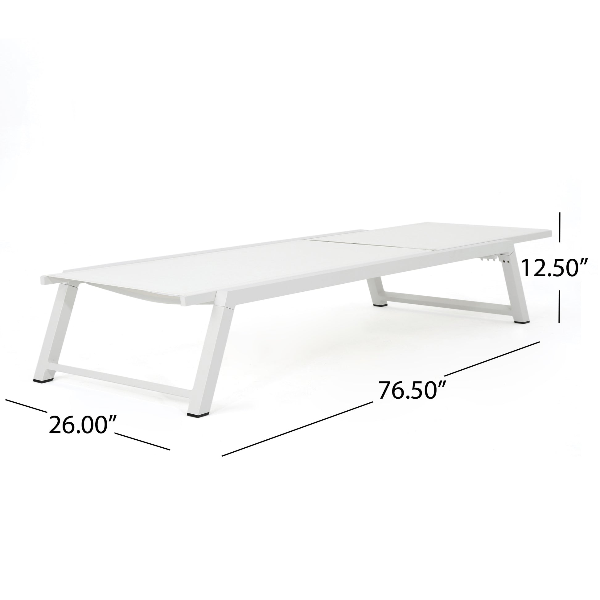 Myers Chaise Lounge Mp2 White Metal Mesh