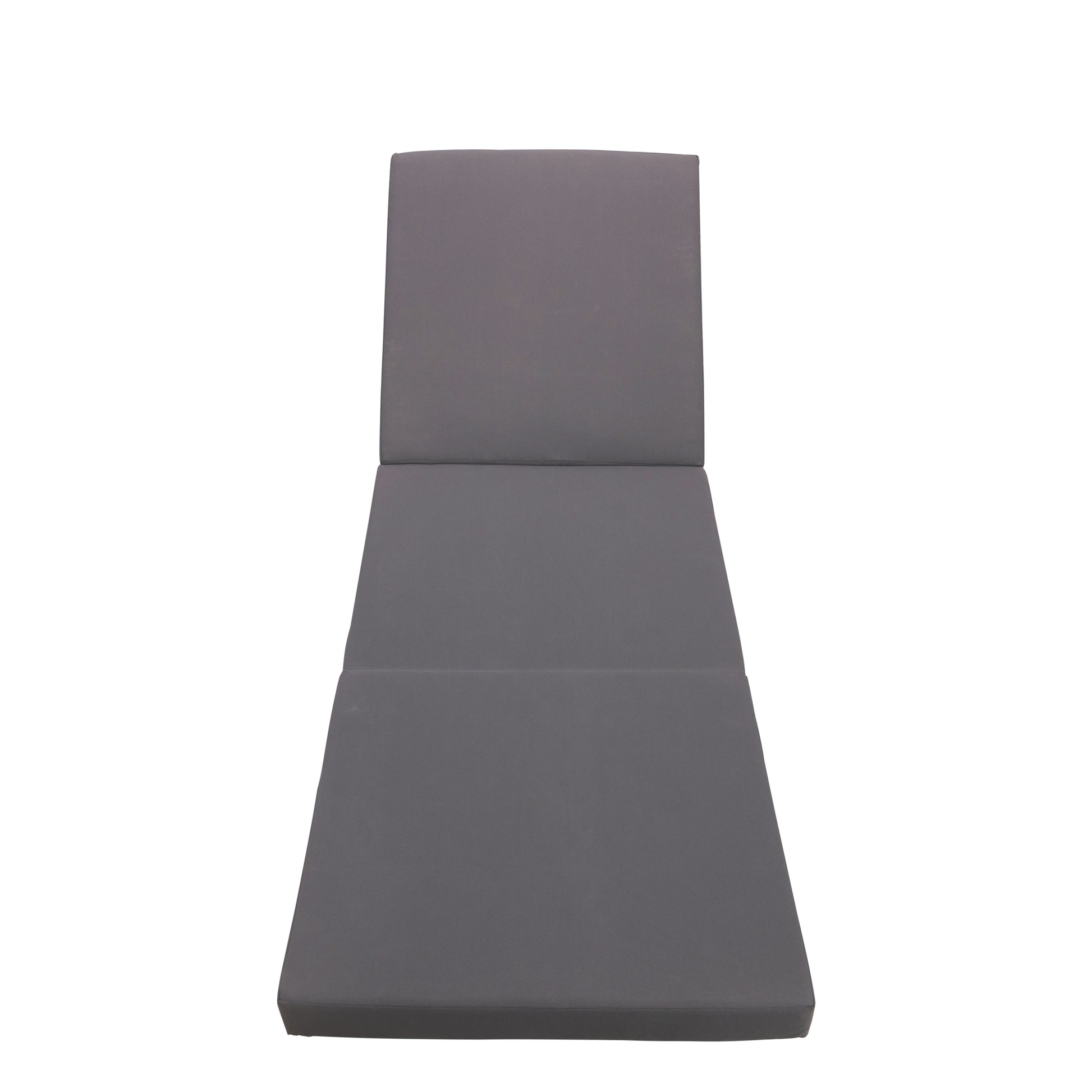 Gray Broadway Ian Chaise Lounge Cushion Triple Folds Gray Waterproof Fabric