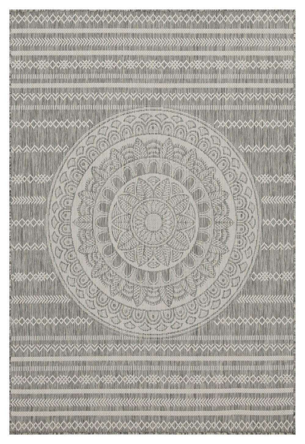 Sunshine Gc Har2018 Silver 2 Ft. 7 In. X 7 Ft. 3 In. Indoor Outdoor Area Rug Silver Polyester Polypropylene