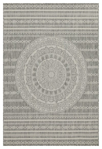 Sunshine Gc Har2018 Silver 2 Ft. 7 In. X 7 Ft. 3 In. Indoor Outdoor Area Rug Silver Polyester Polypropylene