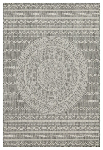 Sunshine Gc Har2018 Silver 5 Ft. 3 In. X 7 Ft. 3 In. Indoor Outdoor Area Rug Silver Polyester Polypropylene