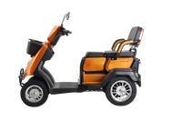 Heavy Duty 4 Wheel Mobility Scooters For Seniors & Adults 500Lbs Capacity Orange Abs Pc