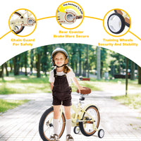 Multiple Colors,Girls Bike For 4 7Years Old Kids,16 Inch Wheeltraining Wheels Included Cycling Yellow Garden & Outdoor Steel