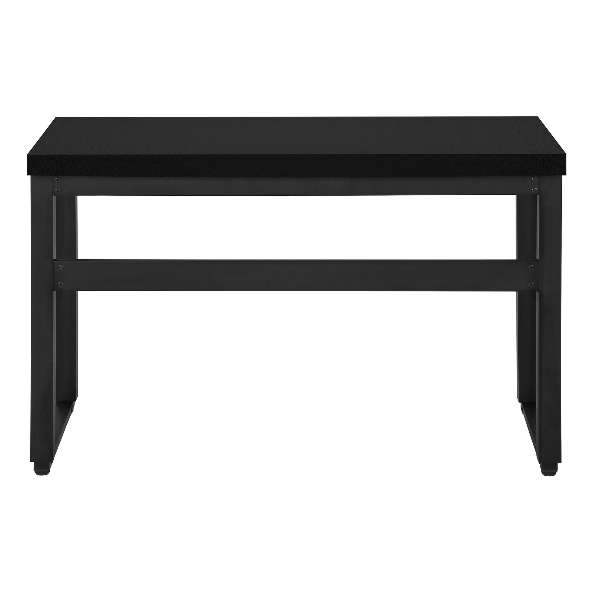 Computer Desk, Home Office, Standing, Adjustable, 48"L, Work, Laptop, Black Laminate, Black Metal, Contemporary, Modern Black Particle Board