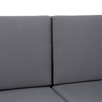 Acacia Wood Outdoor Loveseat And Coffee Table Set With Cushions, Dark Gray Yes Grey Seats 2 Foam Acacia Wood