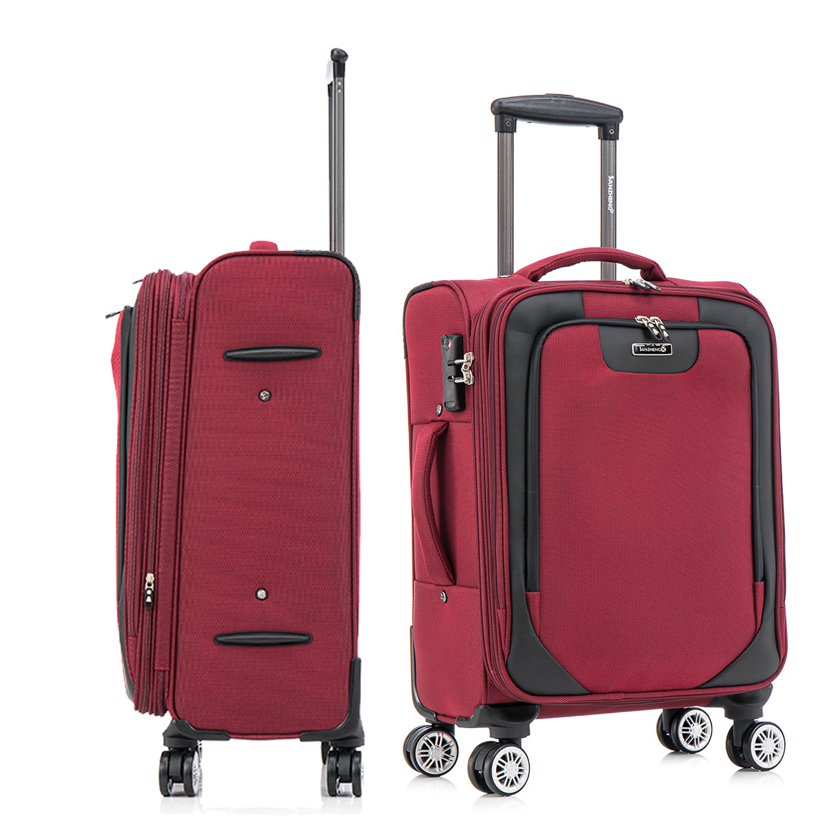 3 Piece Lightweight And Stylish Travel Suitcase 20 Inches, 26 Inches, 30 Inches. Durable And Easy To Carry Design, Ergonomic Interior For Both Men And Women.Wine Red Wine Red Fabric