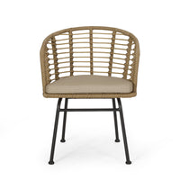 Randy Chair Brown Beige Particle Board