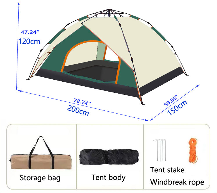 Camping Dome Tent Is Suitable For 2 3 People, Waterproof, Spacious, Portable Backpack Tent, Suitable For Outdoor Camping,Hiking Multicolor Classic Polyester