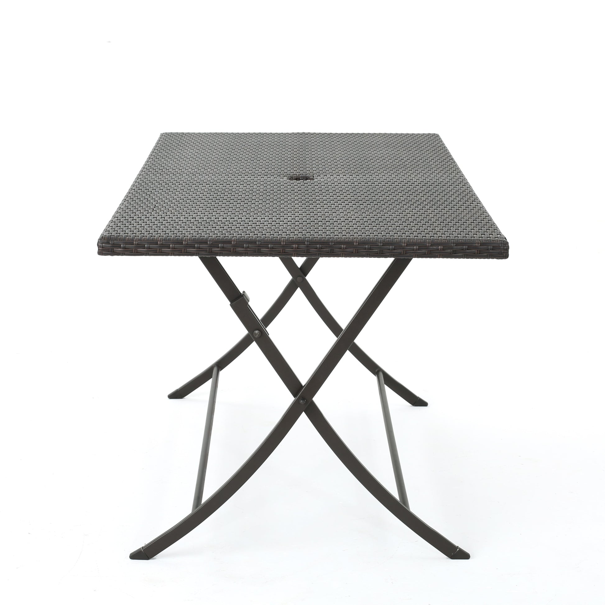 Riad Rectangle Foldable Dining Table Brown Multi Rattan